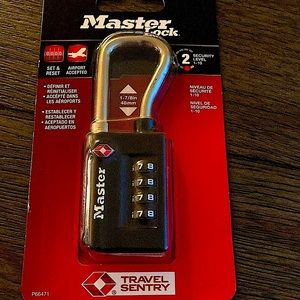 🛠️ MASTER LOCK Combination Travel Sentry PadLock; Airport Approved; Black